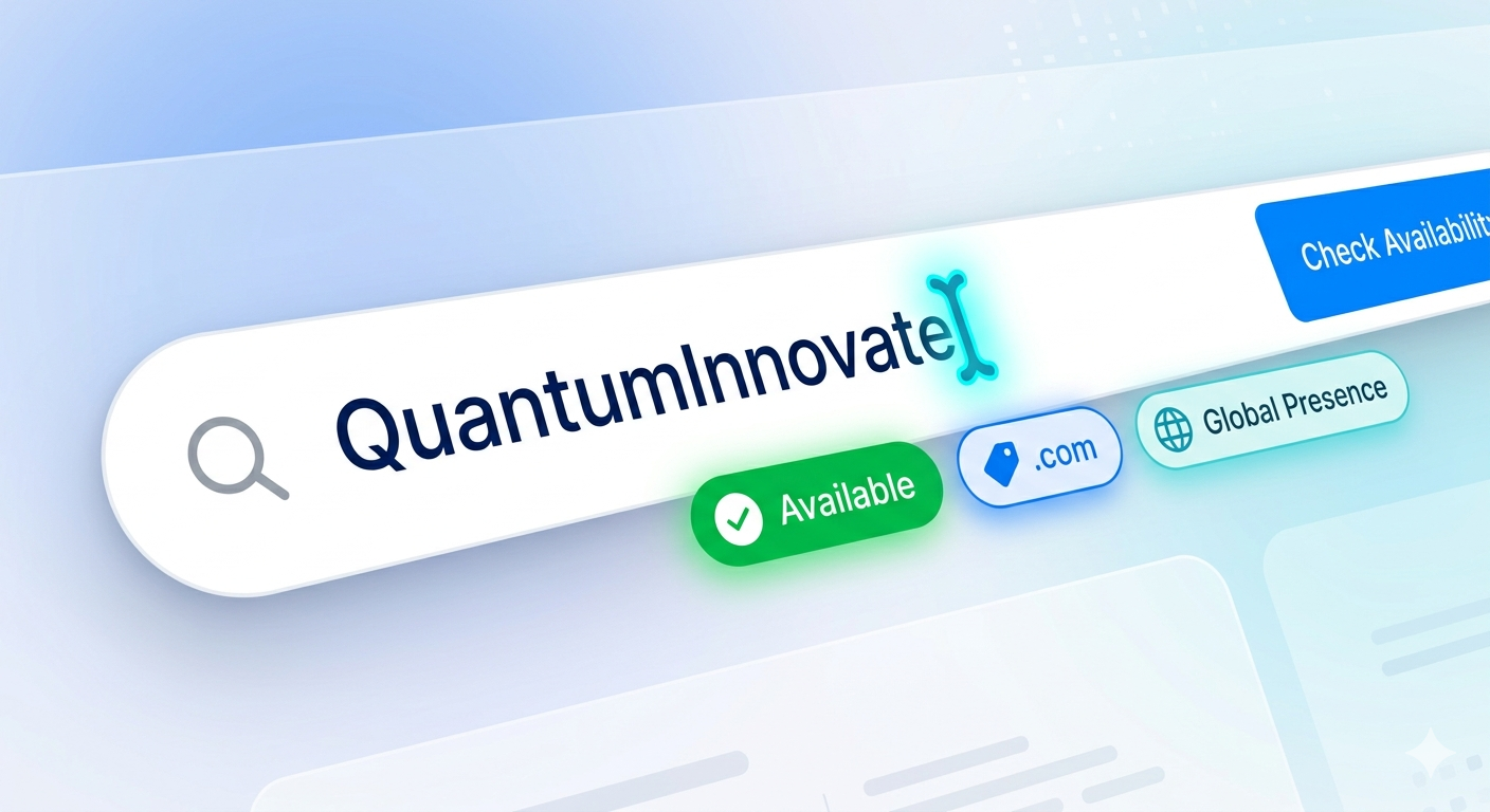 Business name generator with live domain availability check